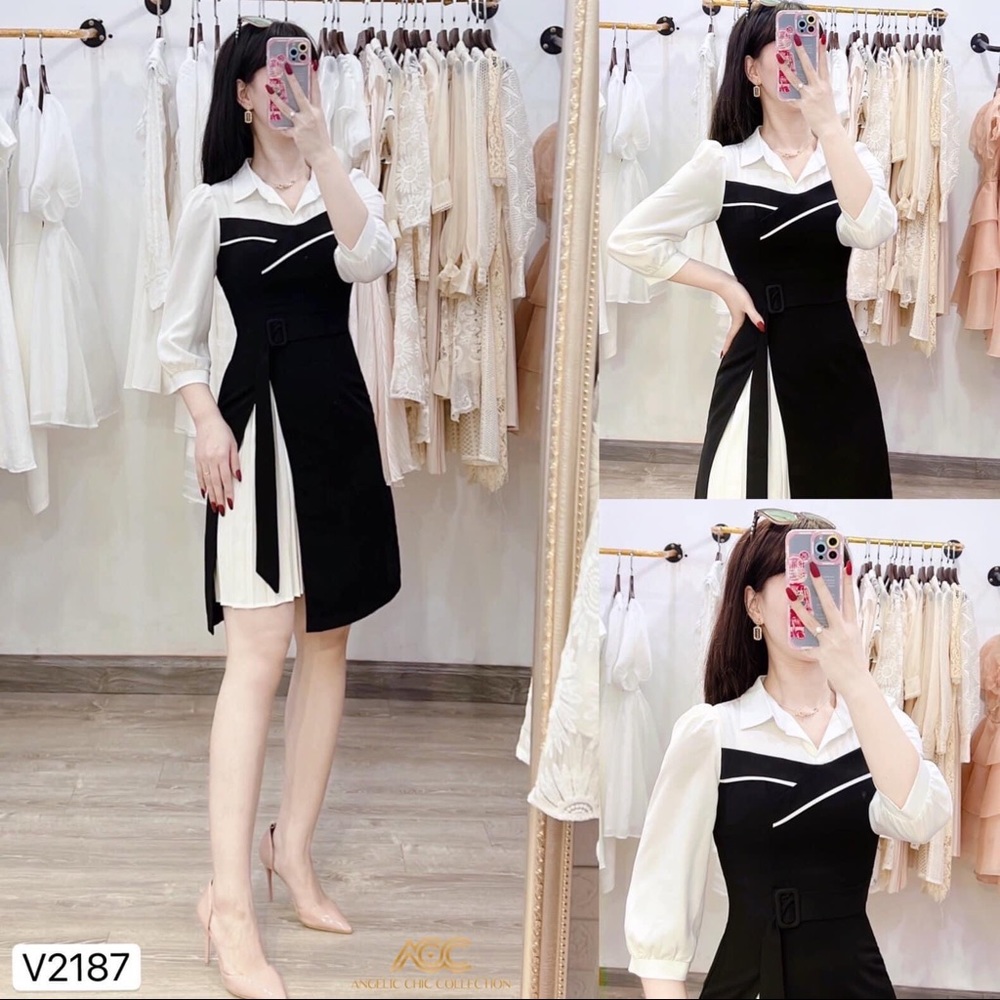 Black and white office dress
